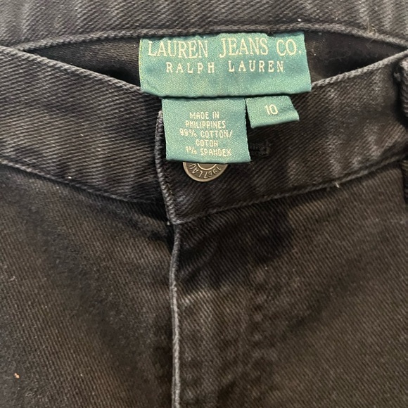 Lauren Ralph Lauren Vintage Black Straight Leg High Waisted Jeans 10 Western 90s - Picture 5 of 8